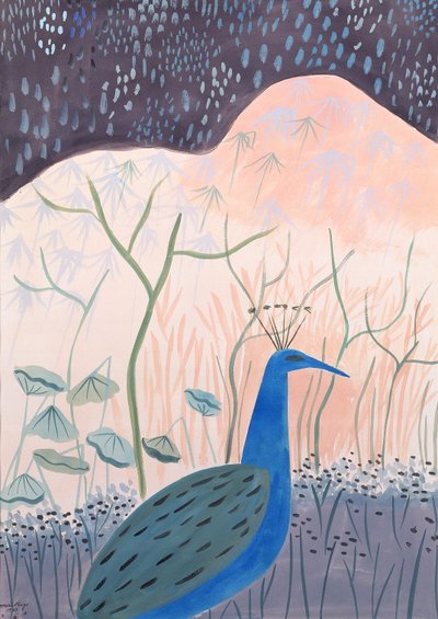 Peacock Gold and Silver, 1985 by Marie Hugo